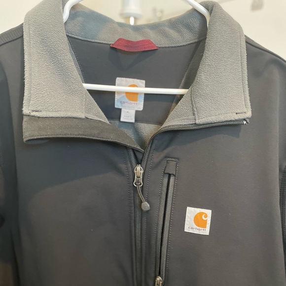 Carhartt Black Softshell Jacket with Gray Accents - Picture 2 of 4